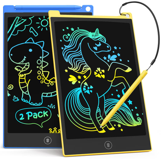 TECJOE LCD writing tablet 10-inch doodle board for mess-free drawings on the go.