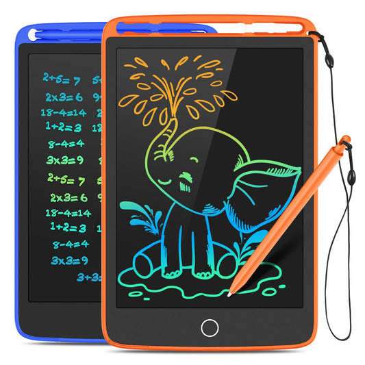 TECJOE 2-pack LCD writing tablet blue doodle board for kids drawing on the go.