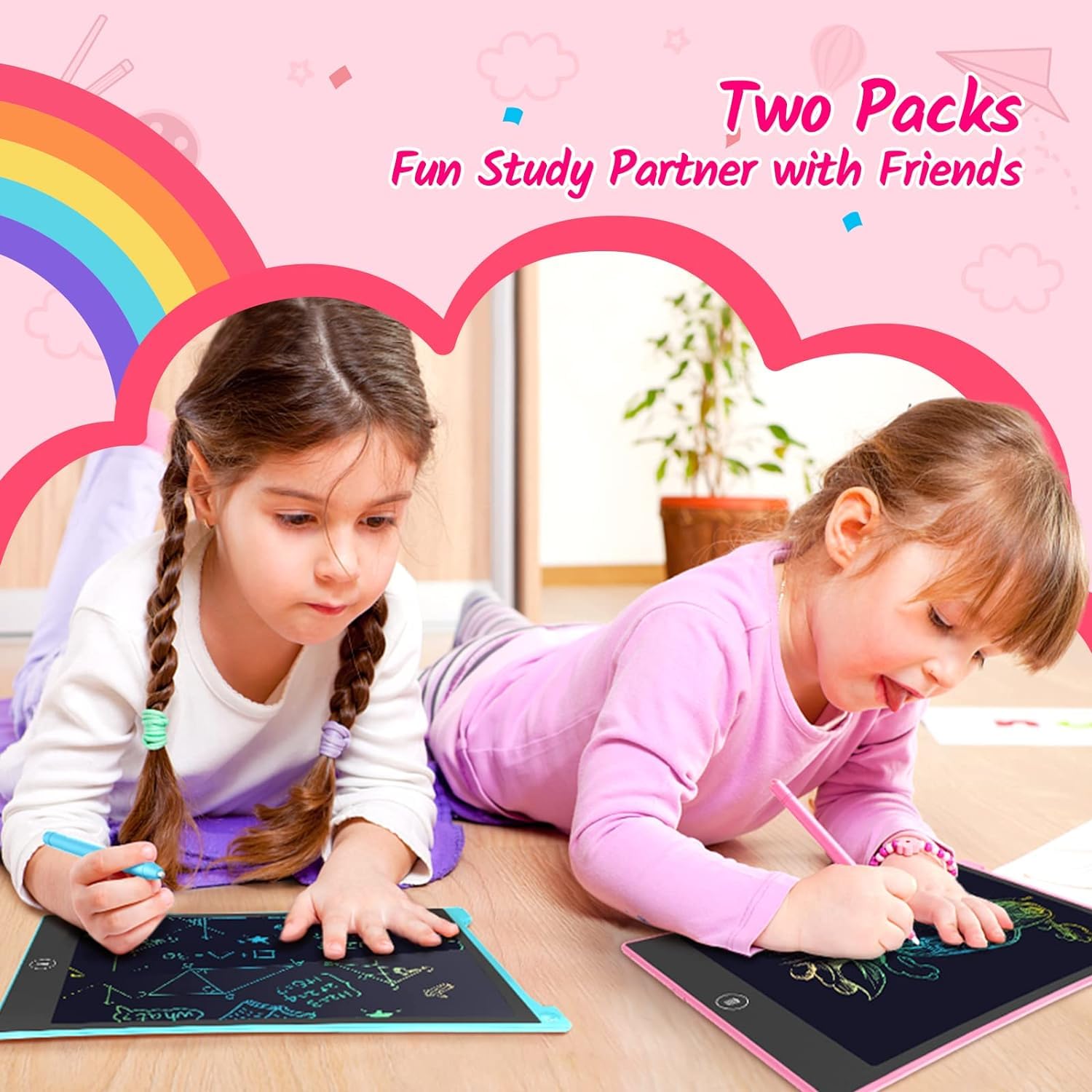 TECJOE 2 Pack LCD writing tablet gift-ready packaging – perfect present for children