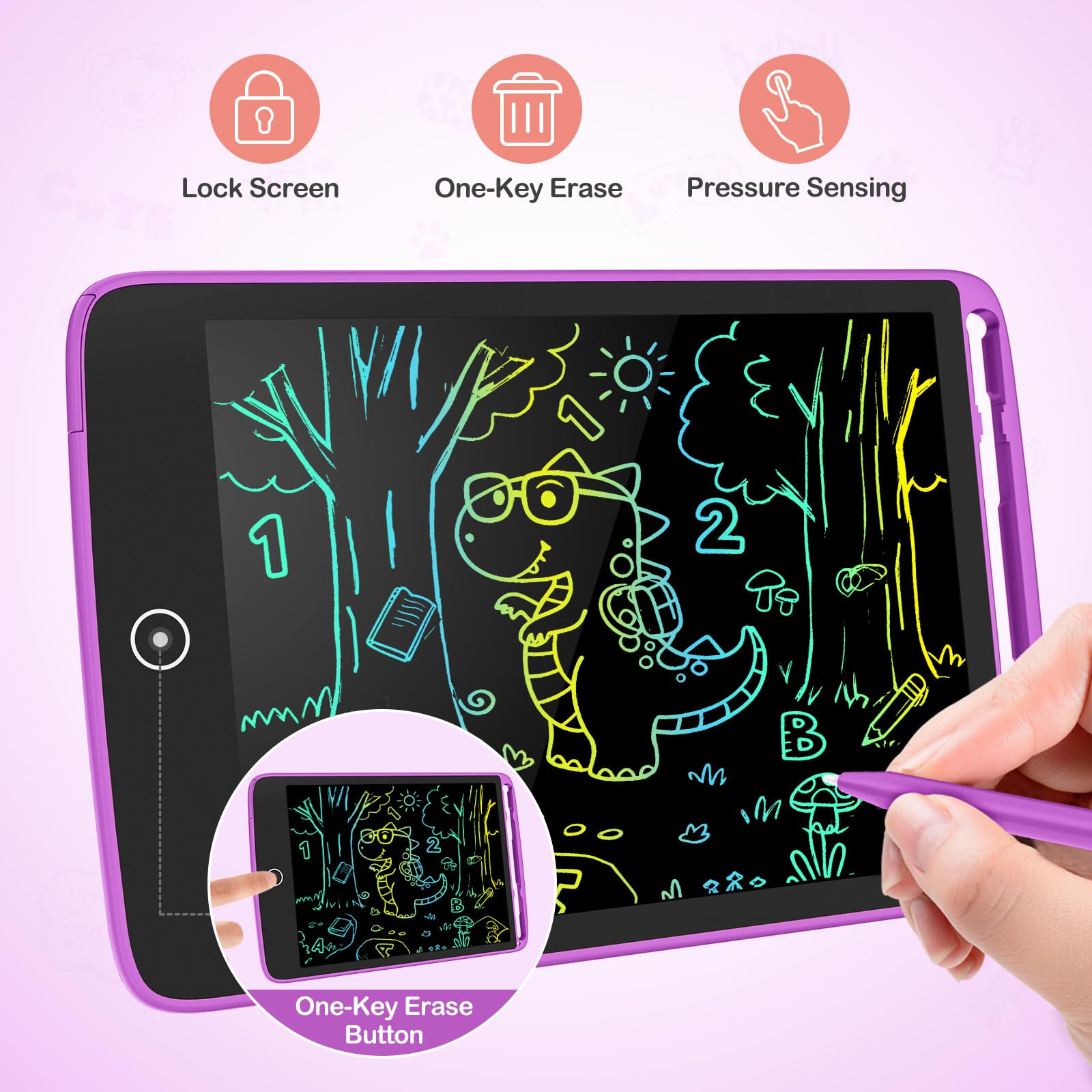 TECJOE erase and lock features prevent accidental clears.