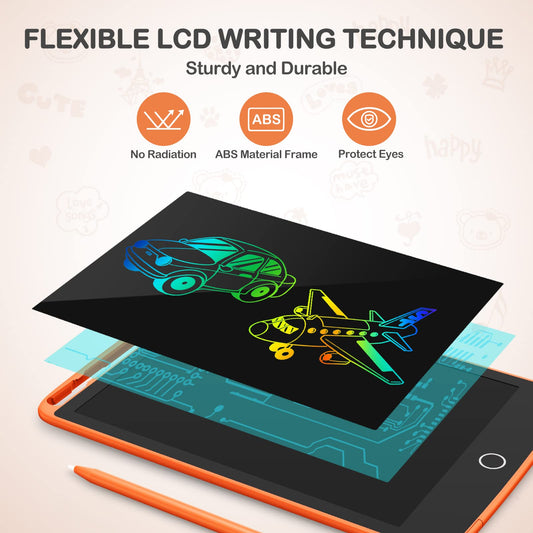 TECJOE 2-pack LCD writing tablet pink doodle board for creativity and learning.
