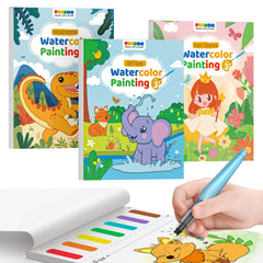 TECJOE 3-pack water coloring books cover for easy, imaginative coloring
