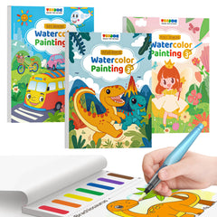 TECJOE 3-Pack Watercolor Set packaging invites creative play for kids.