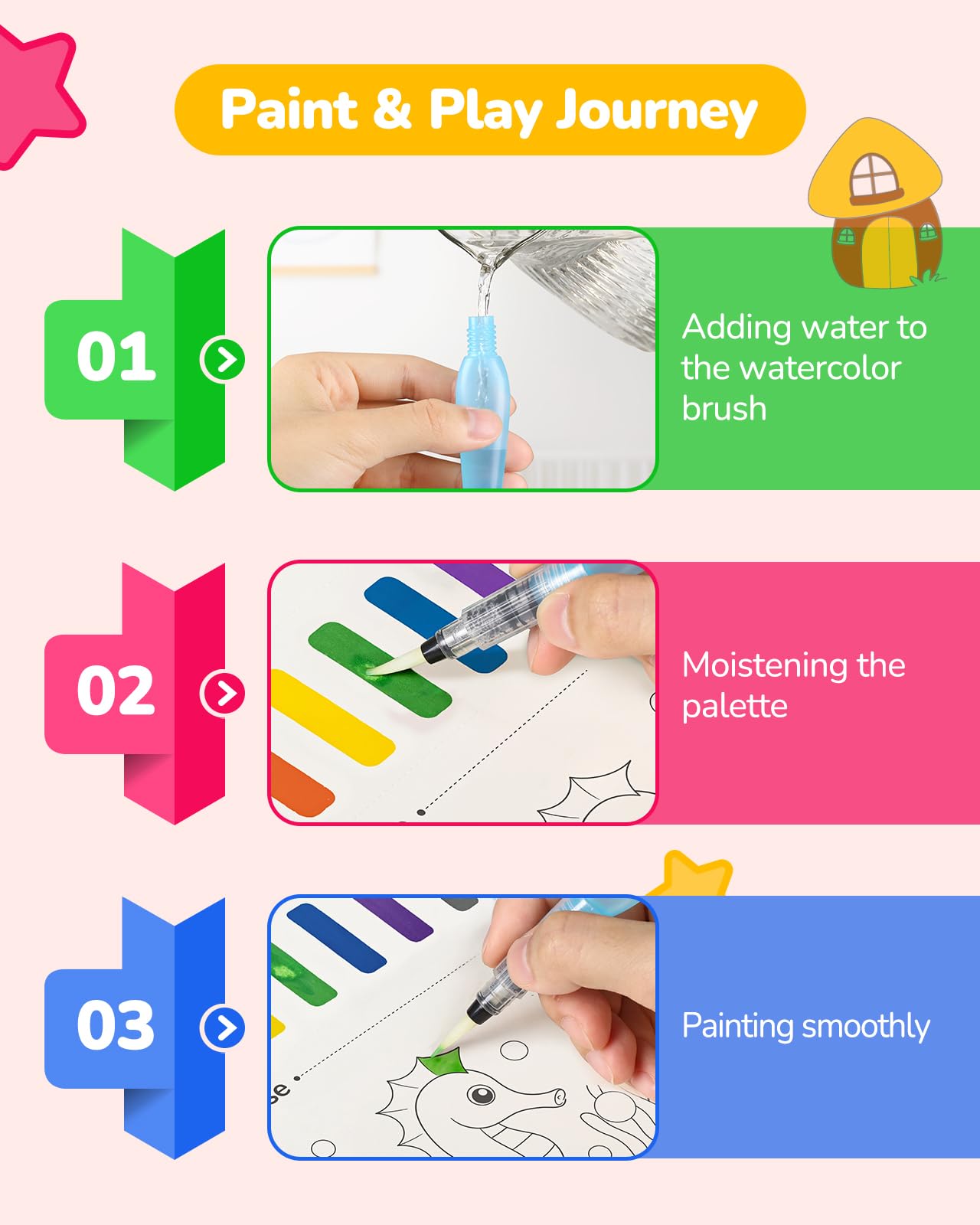 TECJOE 3-Pack Princess page invites gentle, creative color adventures.