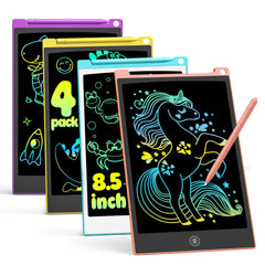 TECJOE four-pack LCD drawing tablets offer colorful doodle boards for mess-free creativity on the go