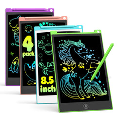 TECJOE 4-pack LCD writing tablets front view for mess-free family doodling