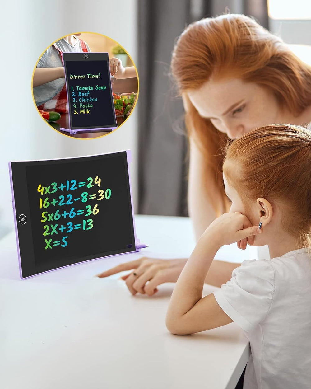 TECJOE doodle board supports learning, spelling, and early math practice.