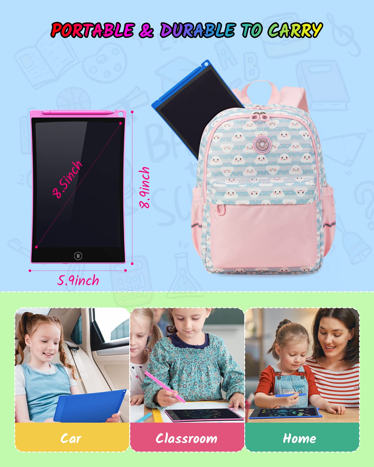 TECJOE eye-protection colorful screen enables comfortable sessions.