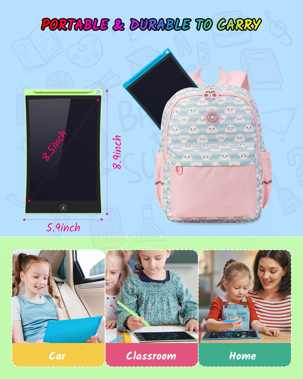 TECJOE LCD writing tablet used for education and play activities