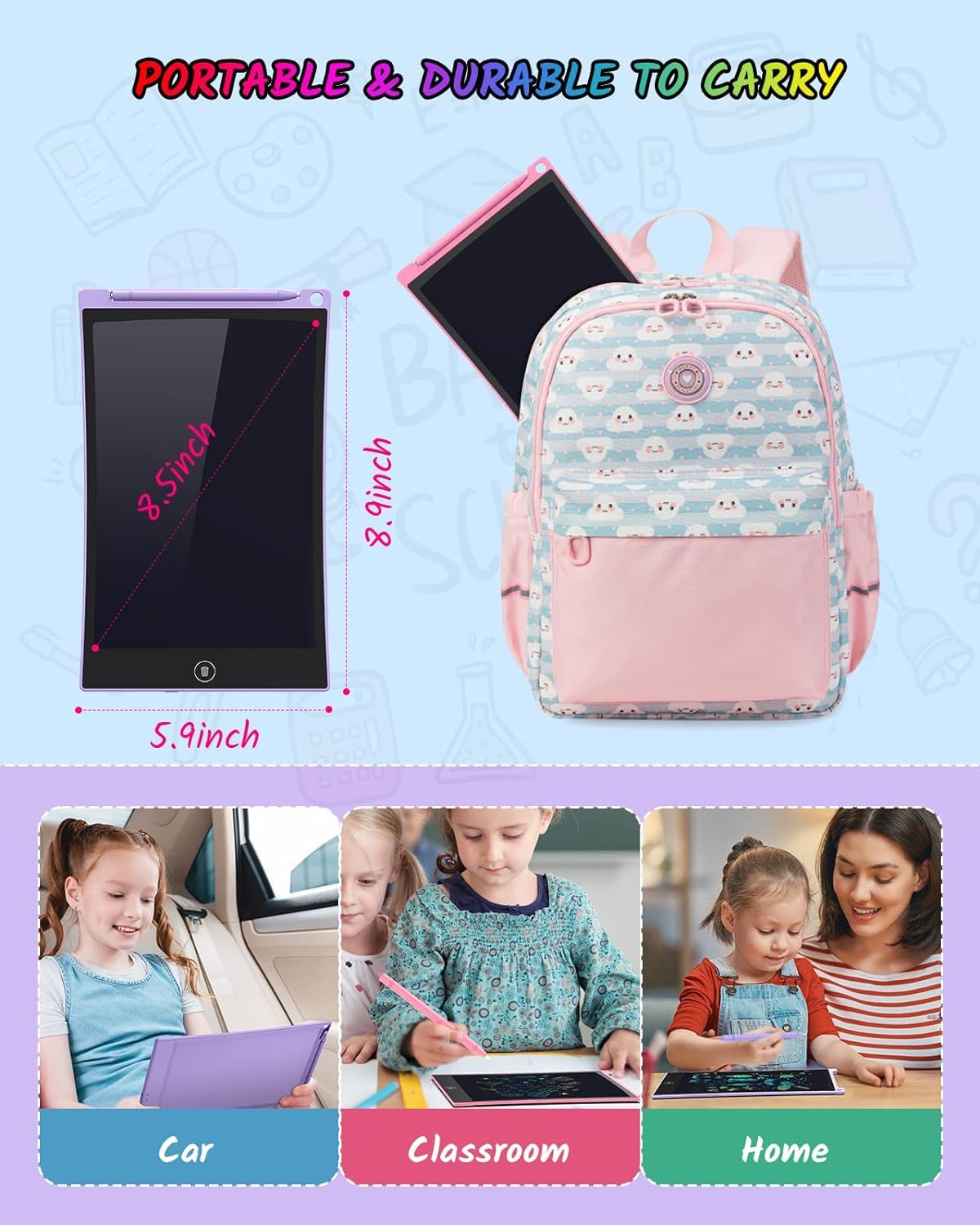 TECJOE lightweight design fits backpacks and travel bags.