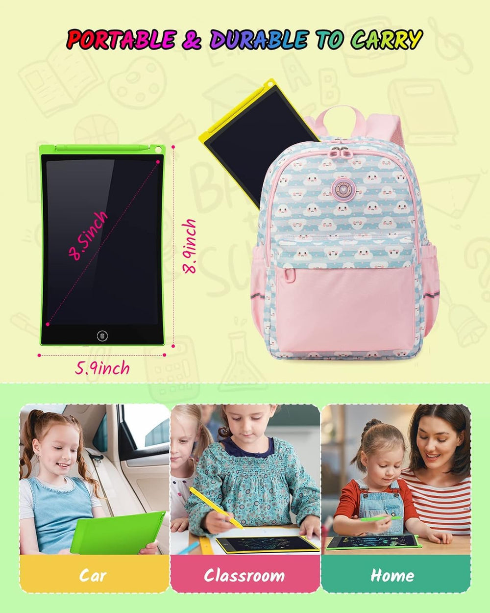 TECJOE lightweight drawing board fits in a backpack for travel