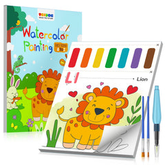 TECJOE Paint with Water alphabet animals page shows interactive learning and mess-free coloring.