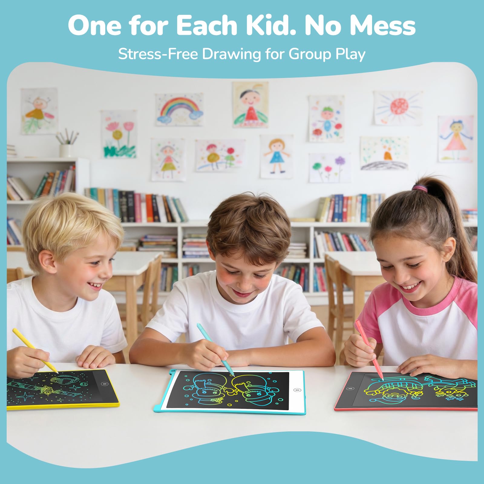 TECJOE drawing pad fits easily in backpacks for travel.