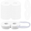 Tecmisse 100-pack white eye masks bulk for party crafting