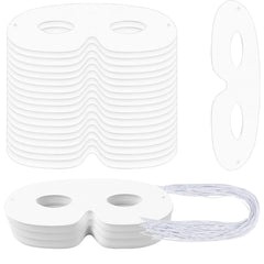 Tecmisse 100-pack white eye masks bulk for party crafting
