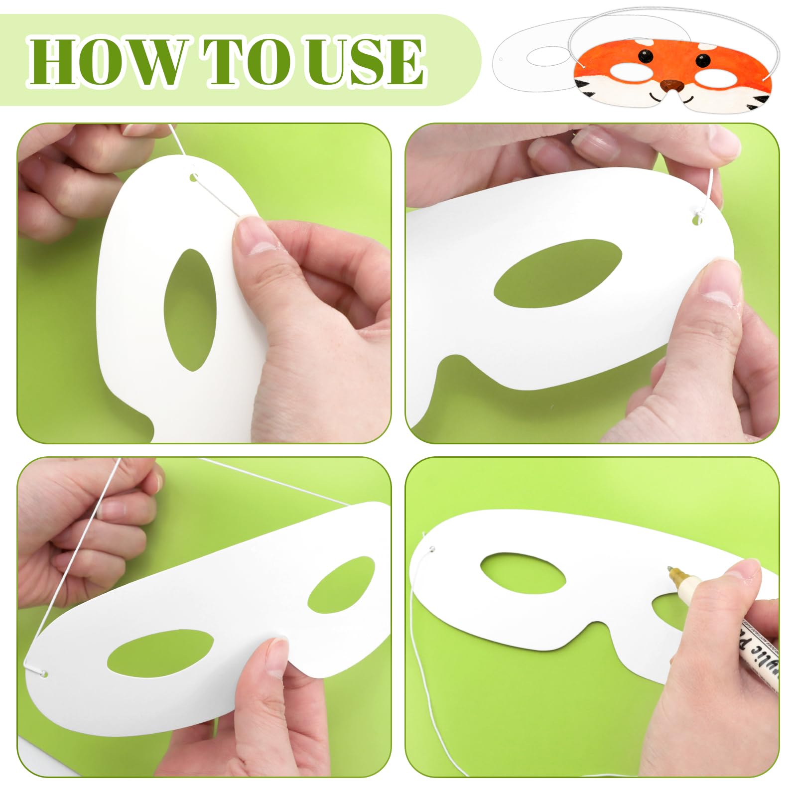 Tecmisse eye masks with retractable cords for comfortable wear