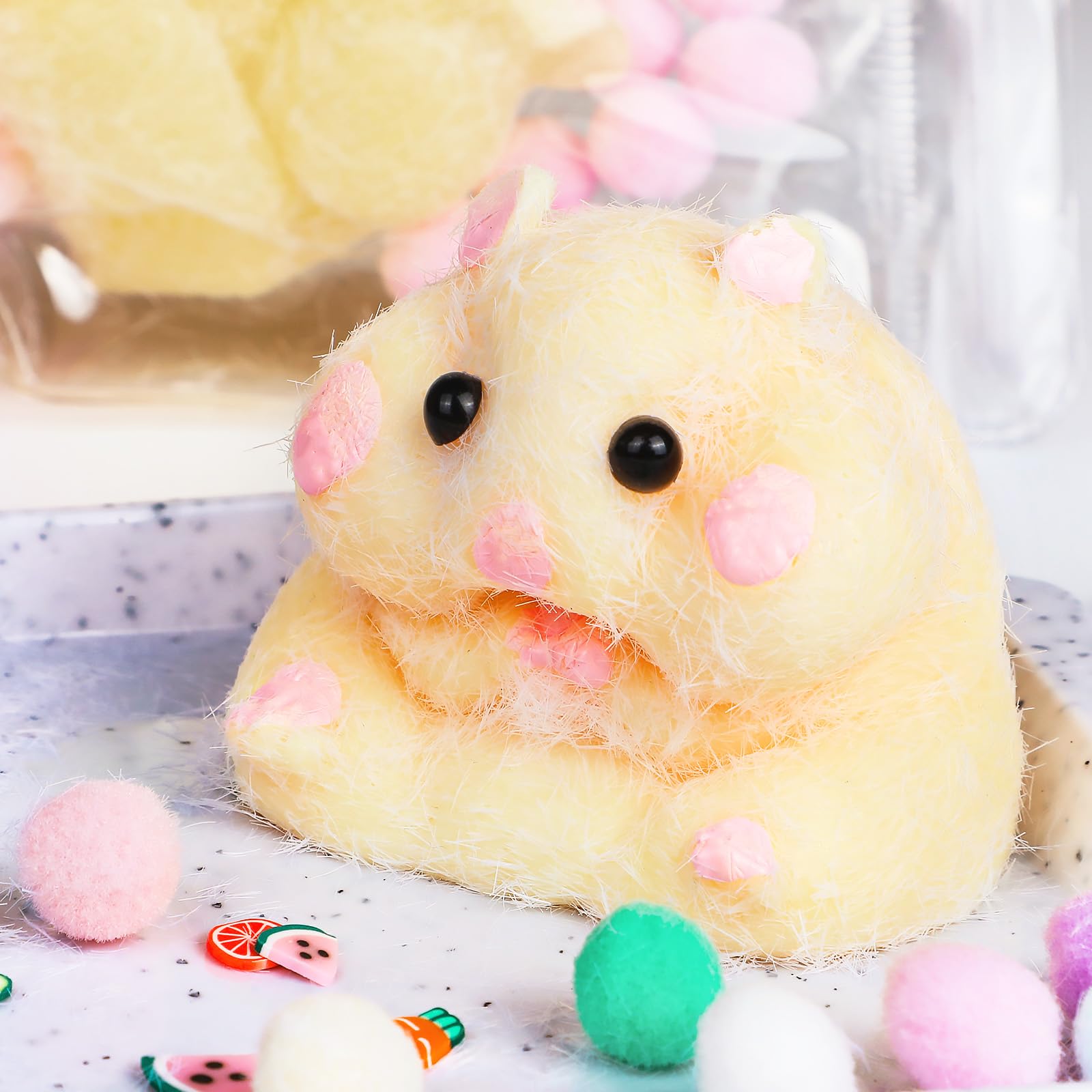 Created TECMIYO Taba squishy kit soft squishies with slow bounce and plush texture.