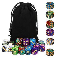 TecUnite black velvet pouch keeps dice organized and portable