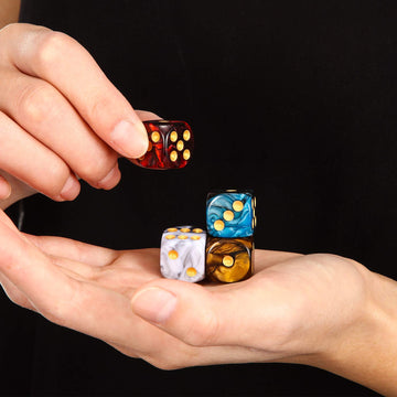 TecUnite vibrant dice colors add decorative flair to tabletops.