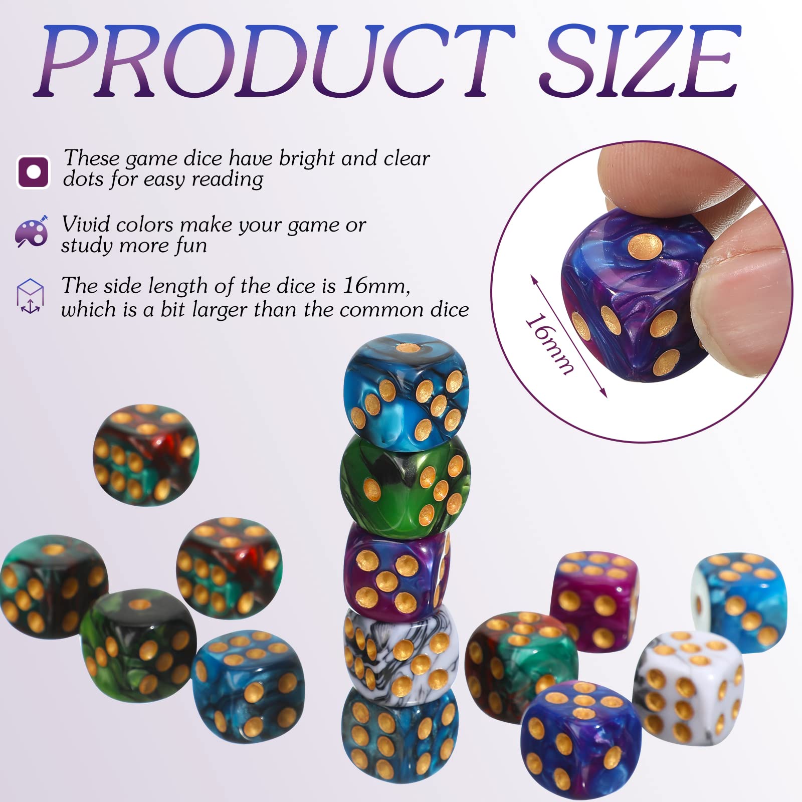 TecUnite durable acrylic dice withstand daily use and travel