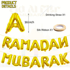 Tedercle gold mylar balloons add elegant Ramadan Eid ambiance