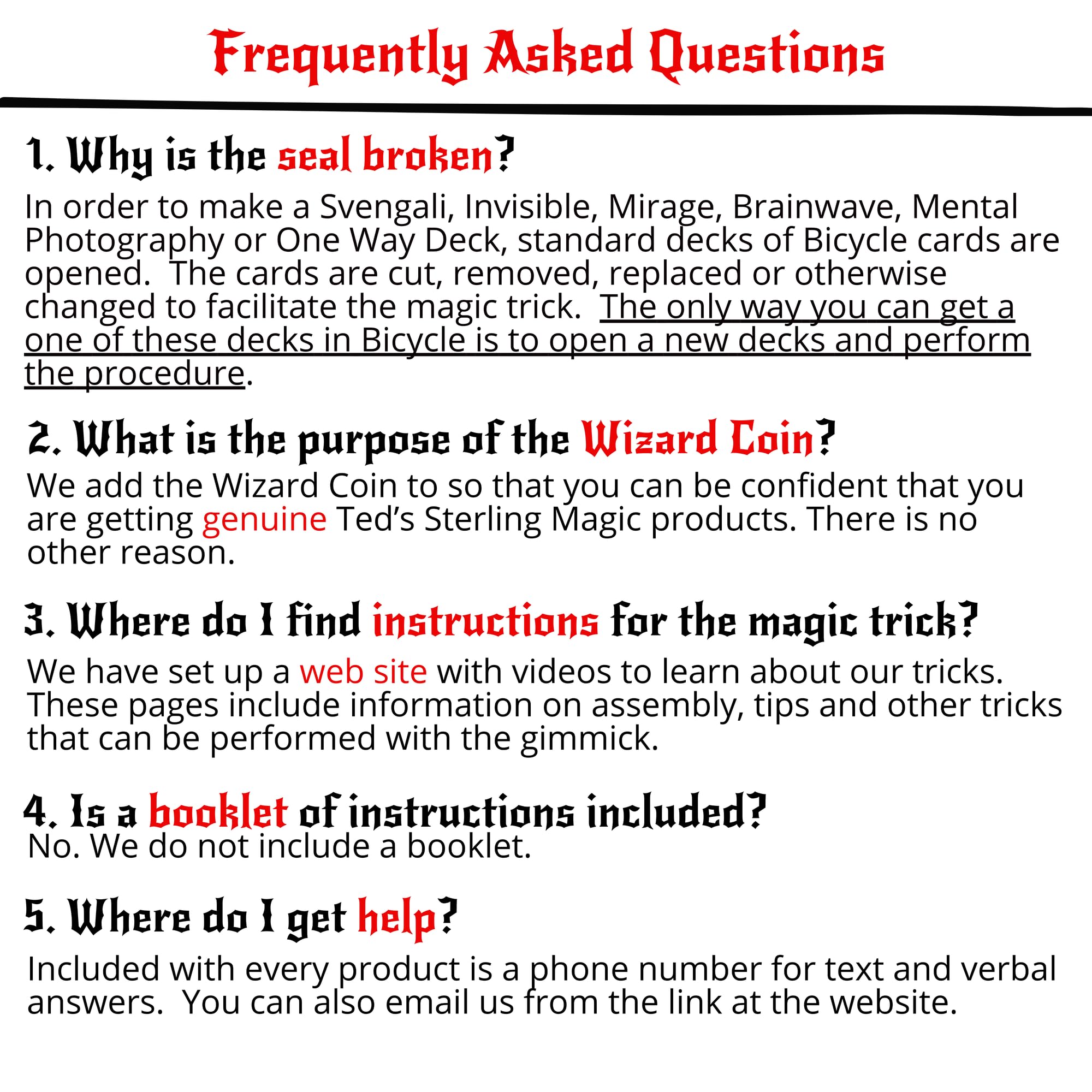 Ted's Sterling Magic learning page offering more tricks for practice