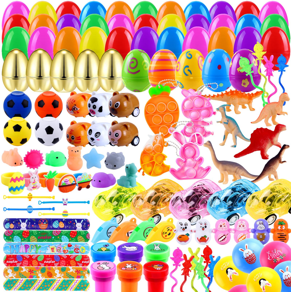 Teeanzo 80-prefilled Easter eggs boxed for quick setup and egg hunts