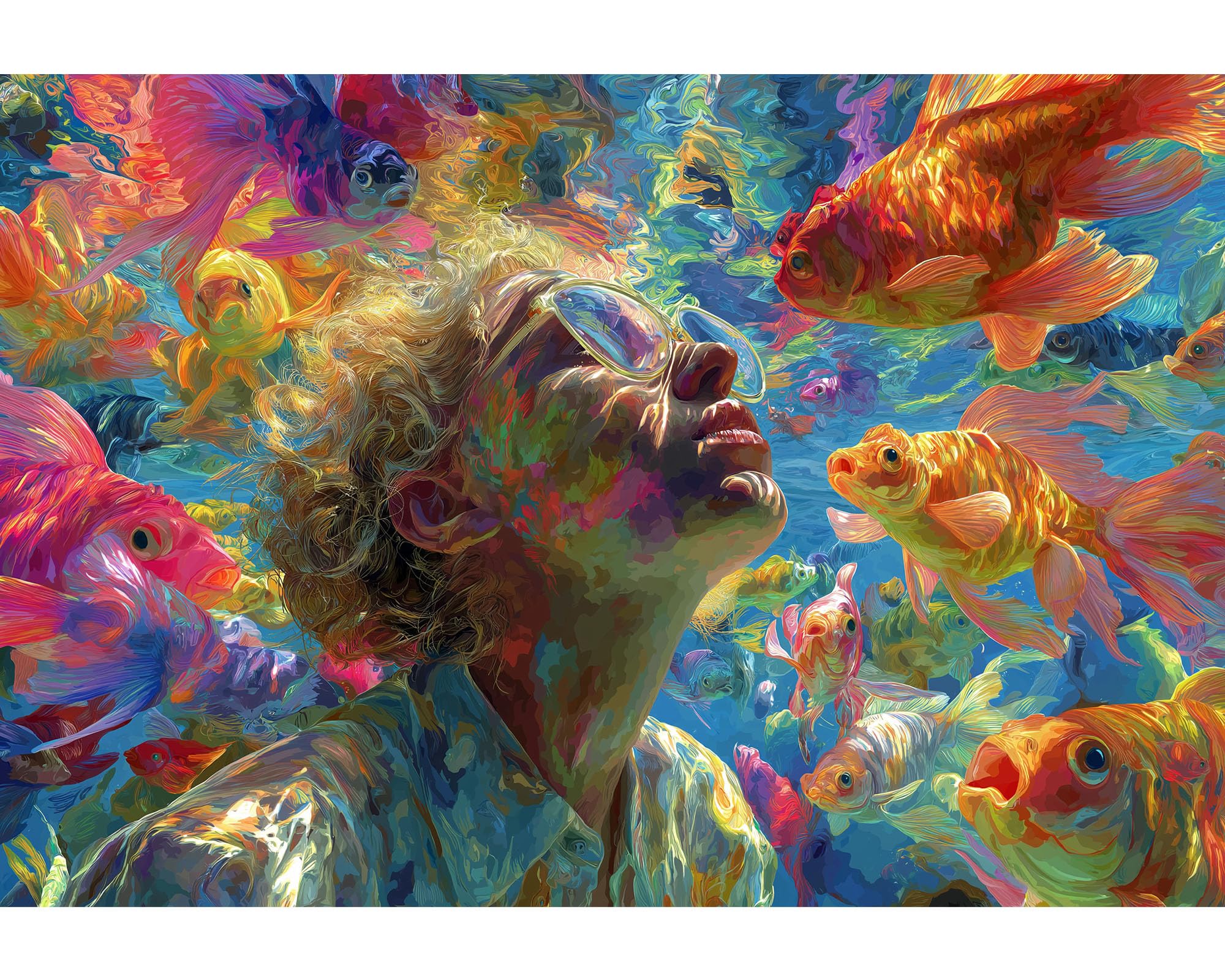 Teemosreal Ocean of Inspiration puzzle front cover with vibrant artwork for immersive assembly.