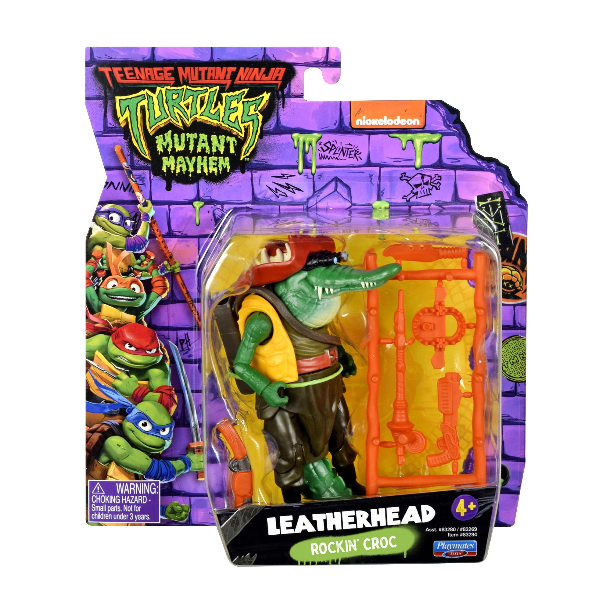 Leatherhead figure with 14 articulation points enables action-packed battle scenes.