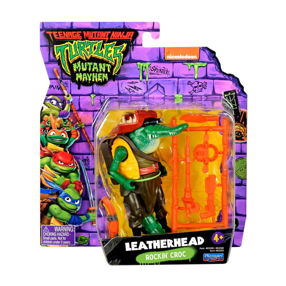 Leatherhead figure with 14 articulation points enables action-packed battle scenes.