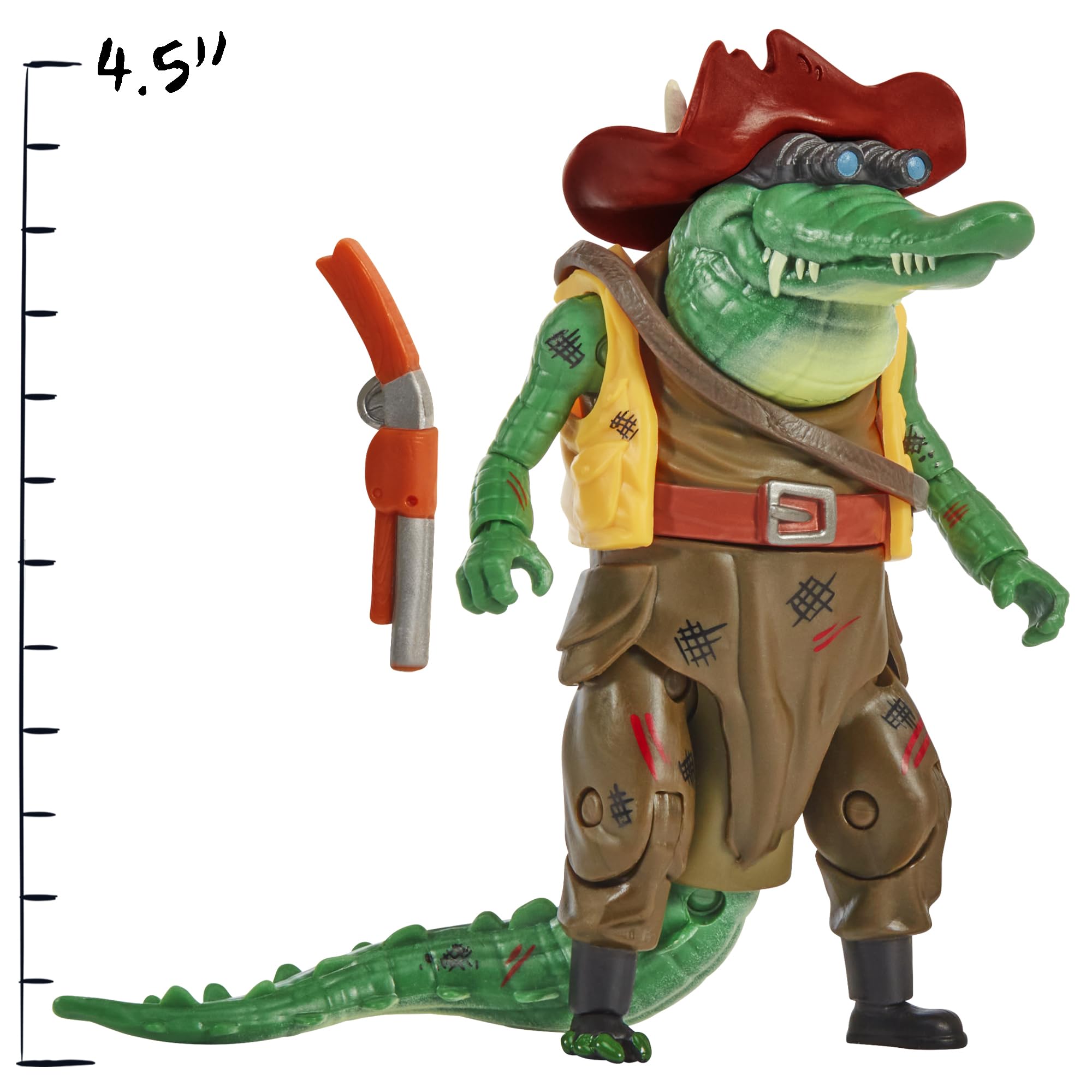 TMNT Michelangelo vs Leatherhead battle scars and detailing