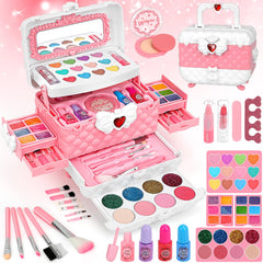 Teensymic kids makeup kit 54-in-1 set for imaginative play and creative styling