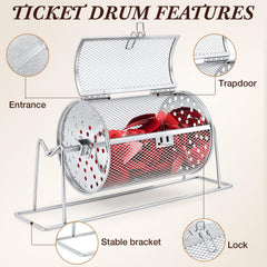 Teenyyou raffle drum chrome metal finish adds durable, sturdy appeal