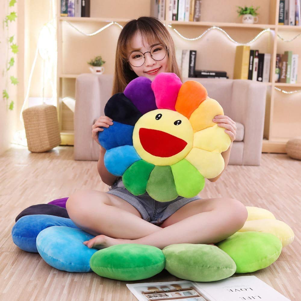 TEFU Flower Plush Pillow closeup fabric shows ultra-soft microfiber texture