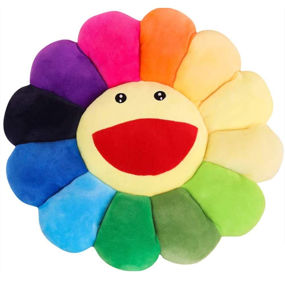 TEFU Flower Plush Pillow sunflowers front view boosts cozy bedroom ambiance
