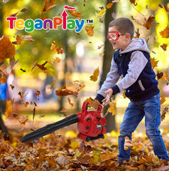 TeganPlay Power Garden Tools set box on display, highlighting sturdy plastic construction.