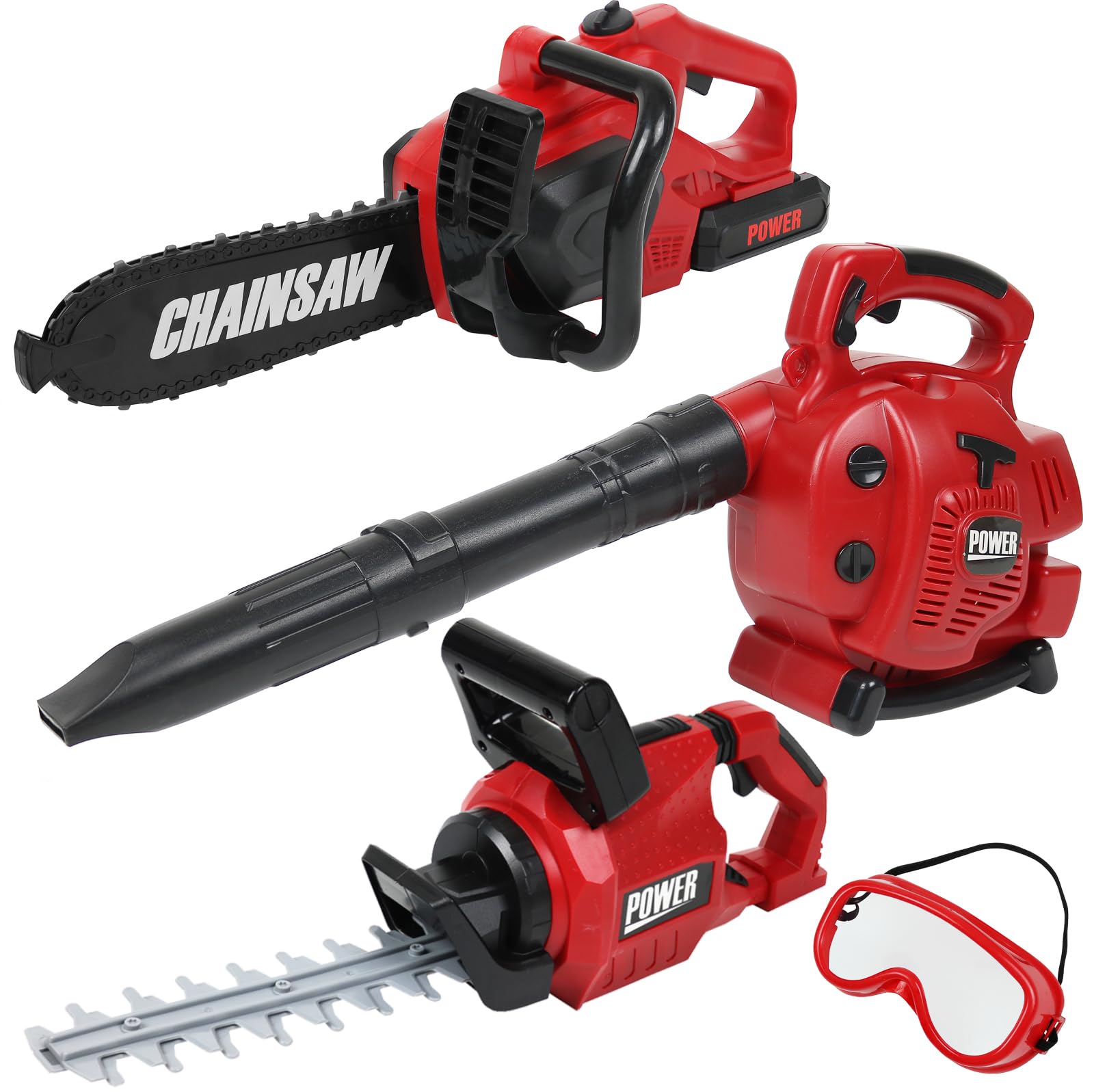 TeganPlay Power Garden hedge trimmer in action for imaginative play with moving blades.