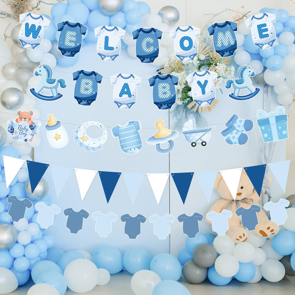 Tegeme blue card-sized banners for versatile mini displays.