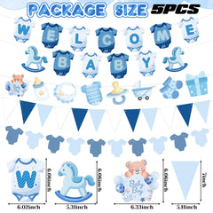 Tegeme blue preassembled banner speeds indoor outdoor setup for celebrations.