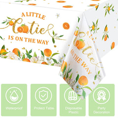 Tegeme disposable citrus tablecloth ideal for quick cleanup after parties