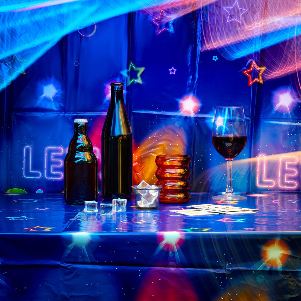 Tegeme rectangular glow tablecloth for indoor and outdoor use