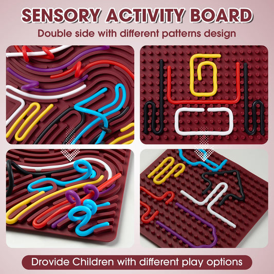Teirdth double-sided silicone-pattern board offers two tactile play modes.