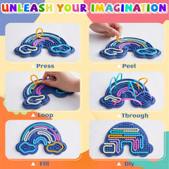 Teirdth double-sided rainbow silicone design showcases vibrant patterns for engaging tactile exploration