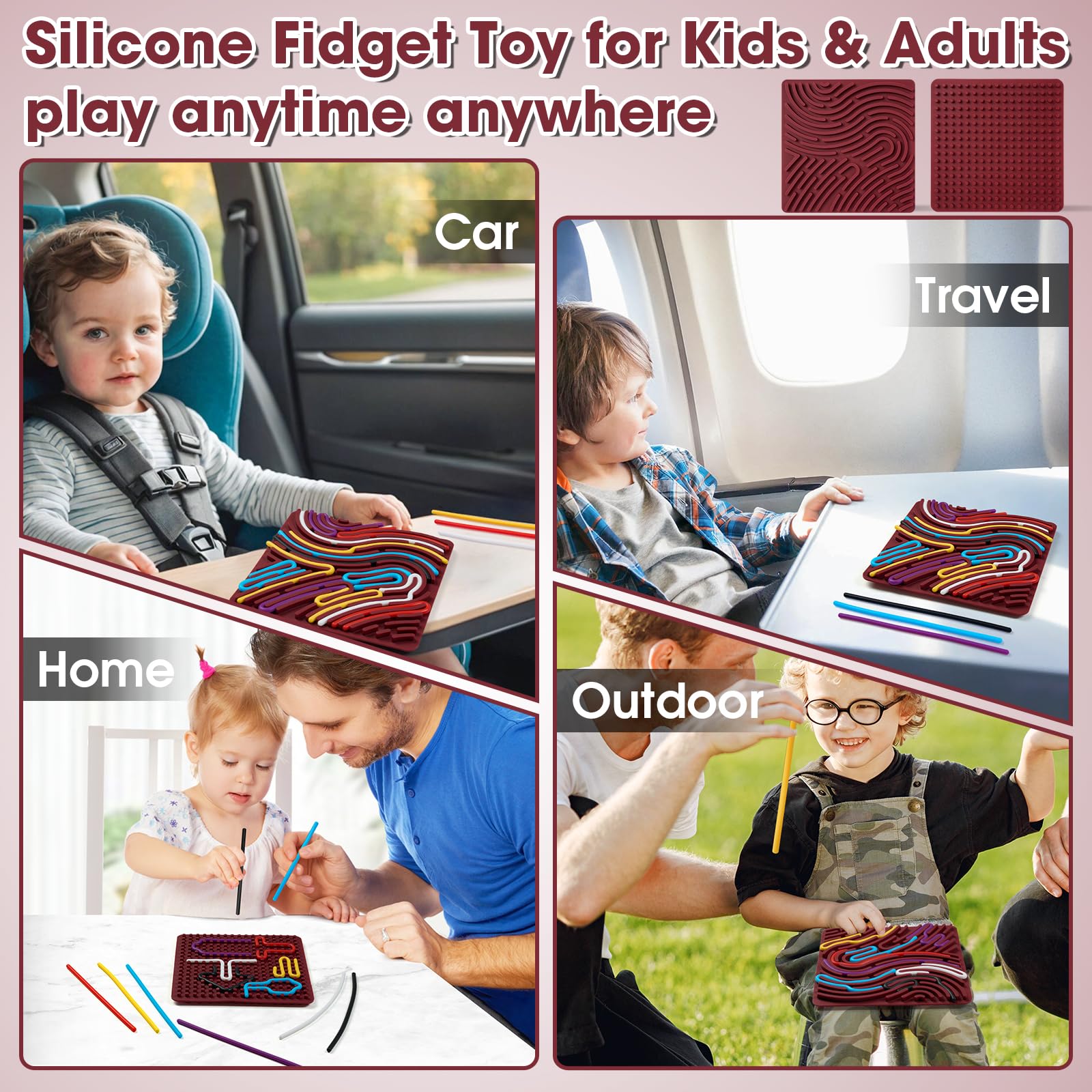 Teirdth quiet portable fidget-on-the-go for travel and meals.
