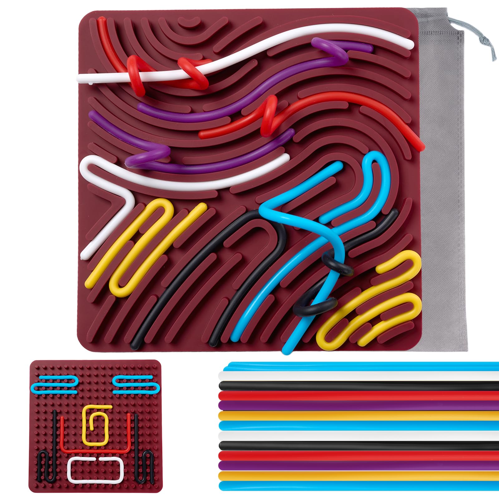 Teirdth Sensory Board with 20 strings promotes focus and calm during busy days.