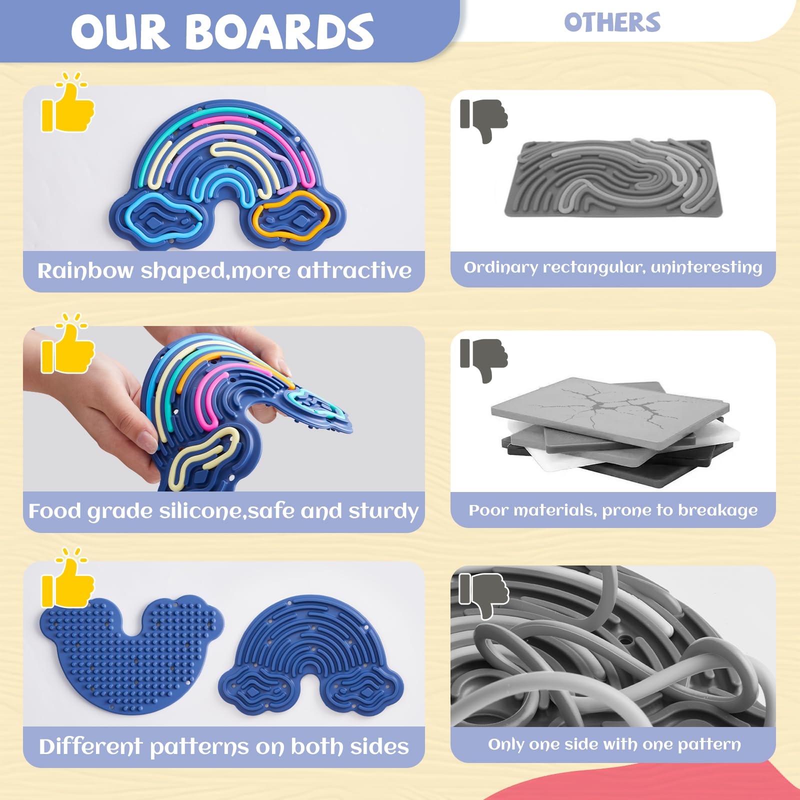 Teirdth sensory board with travel bag demonstrated for on-the-go quiet play
