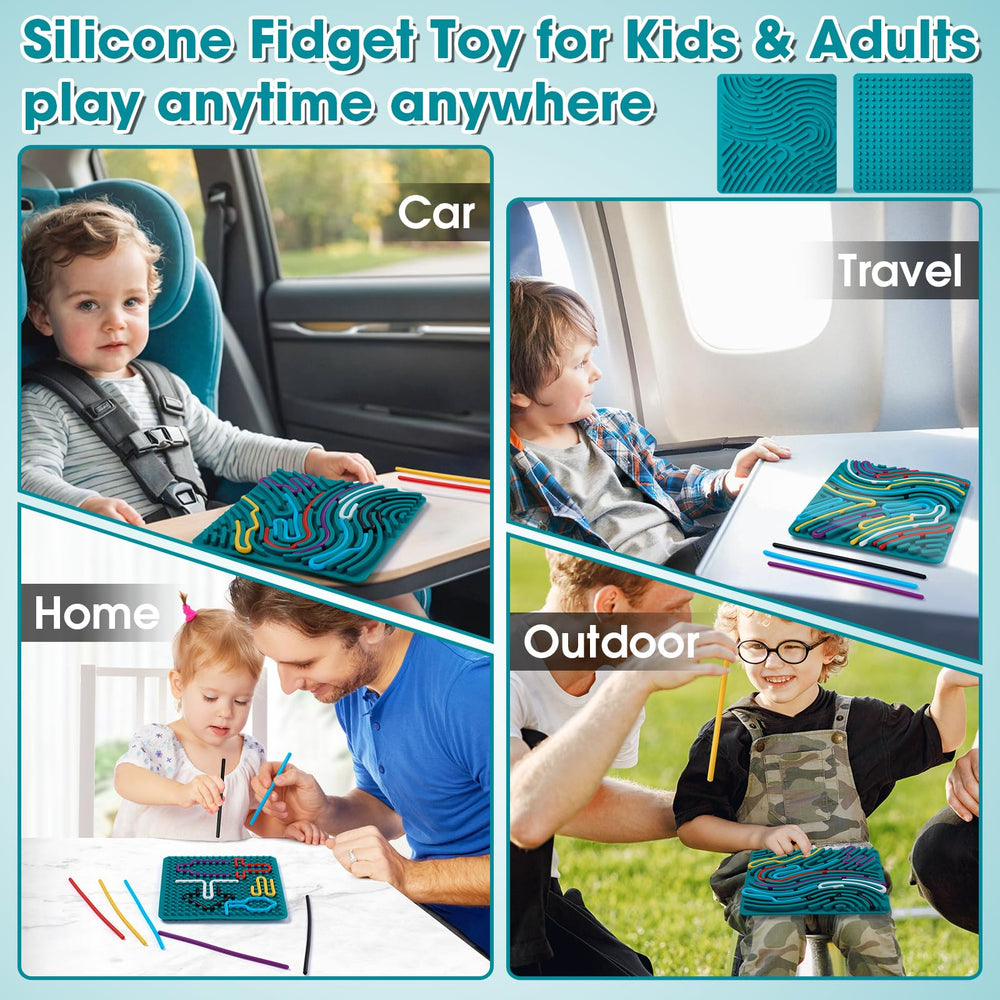 Teirdth travel bag shown with the sensory board for easy portability.