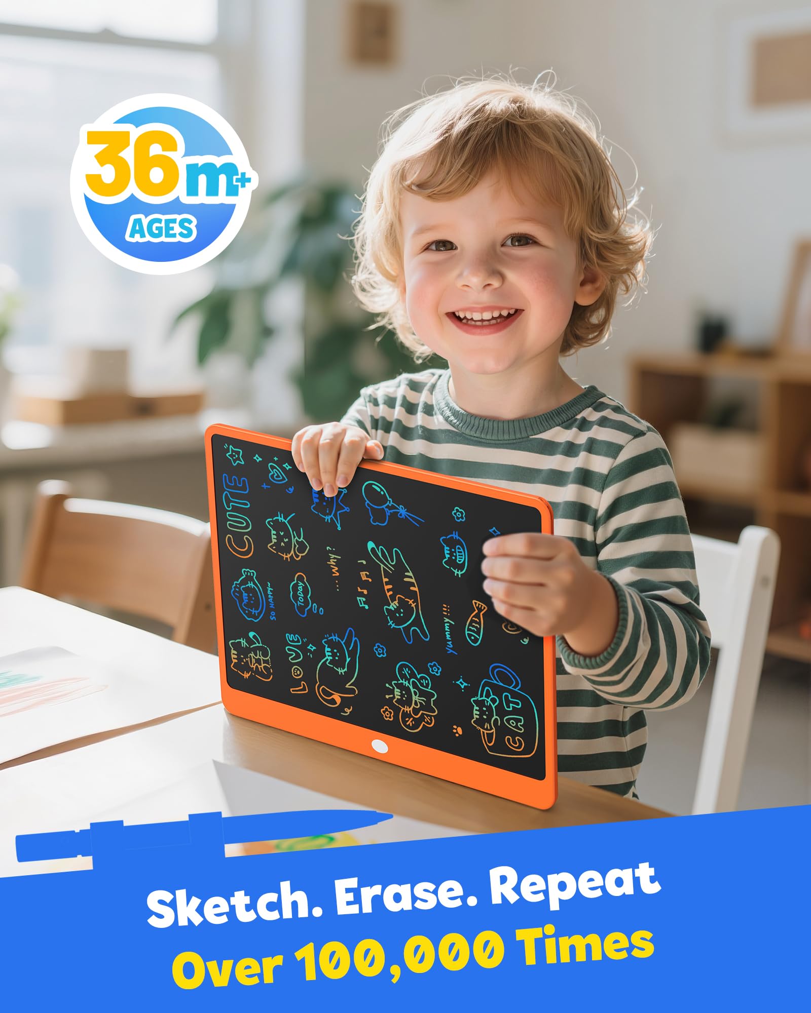 TEKFUN kid drawing session on large screen sparks imagination