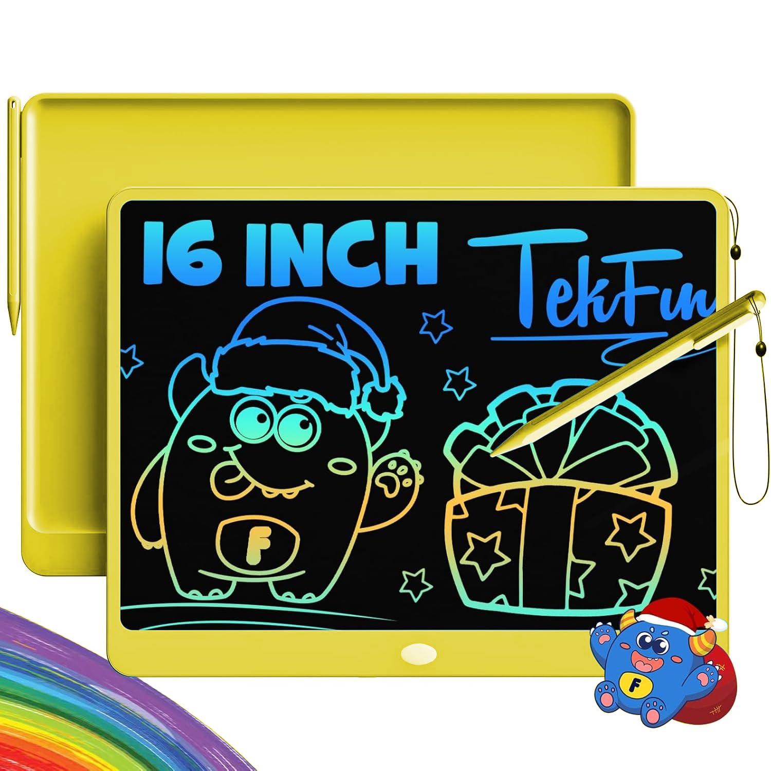 TEKFUN 16-inch LCD writing tablet with colorful doodle board for creative drawing
