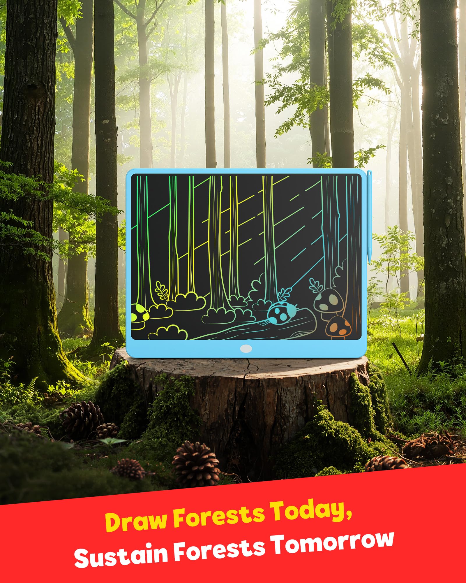 Lightweight TEKFUN tablet suitable for classrooms and meetings.